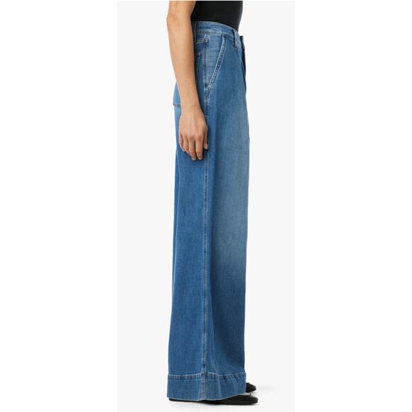 Joes 31 High rise pleated wide leg trouser jean 32" inseam - Picture 10 of 10